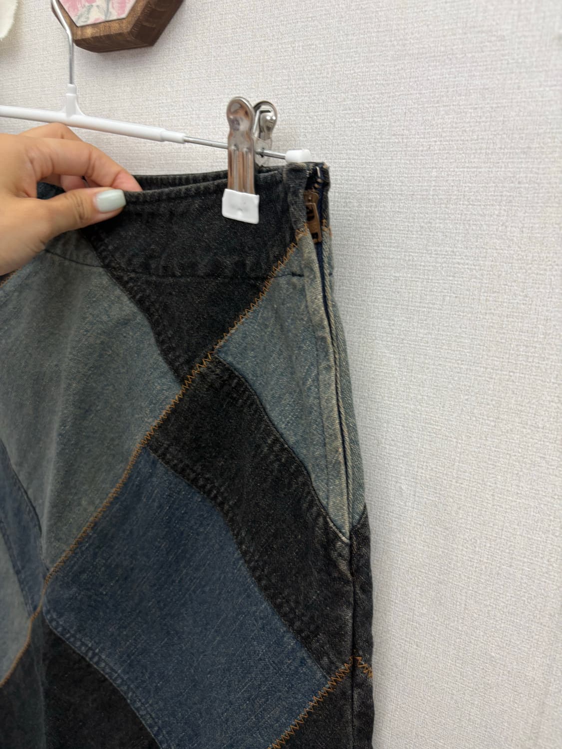 데님 패치 스커트 상품이미지2