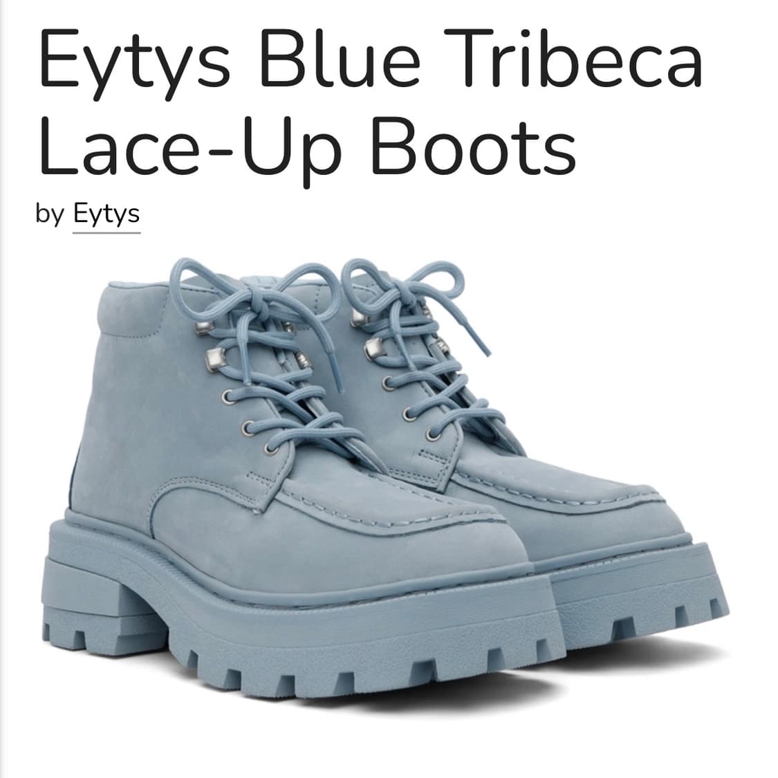 [새상품] Eytys - Tribeca Lace-up Boots (36) 상품이미지5