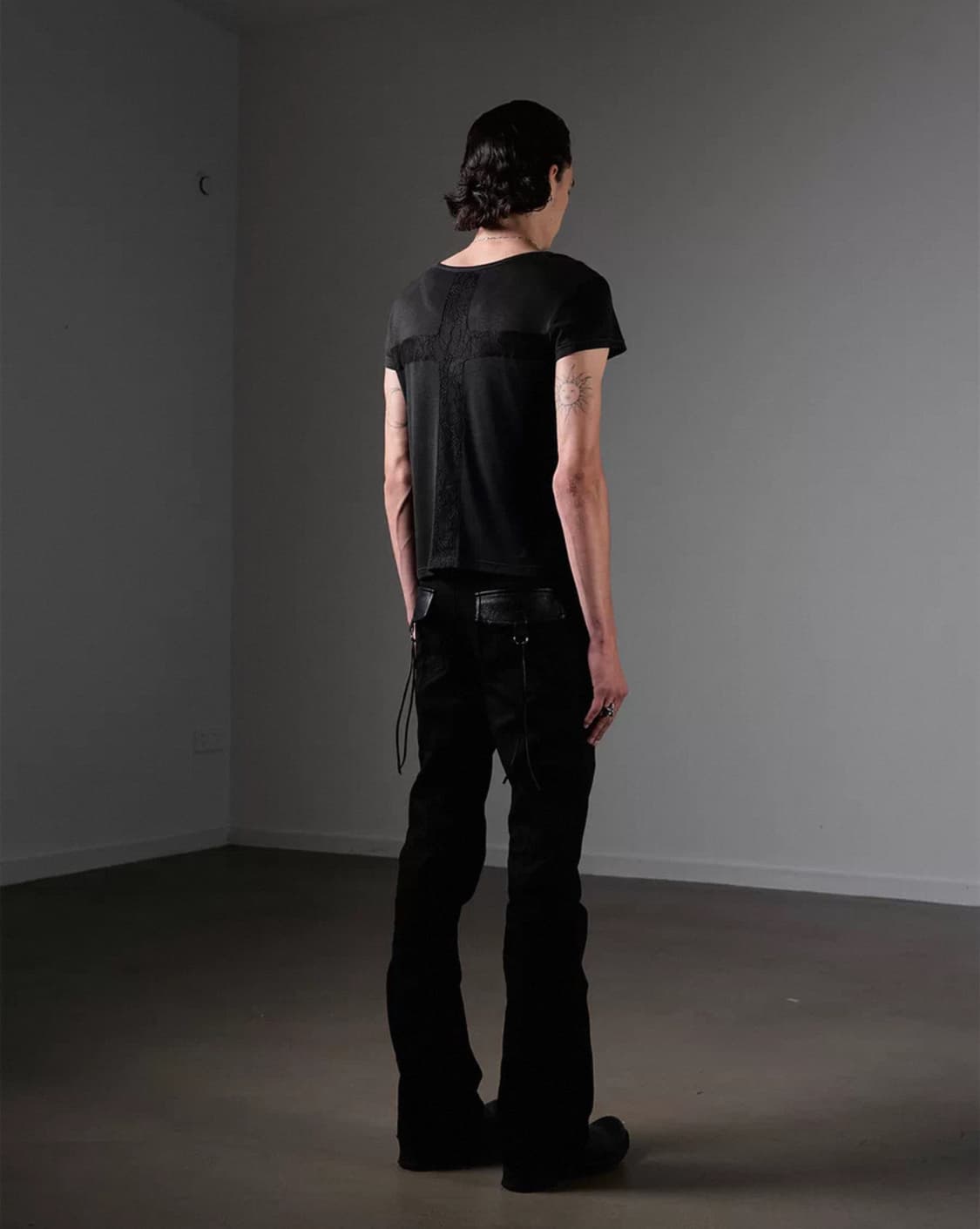 Black Buckle Detail Flared Pants 상품이미지4
