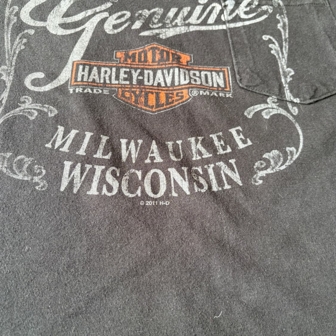 할리데이비슨 정품 블랙 긴팔 플레임 티셔츠 상품이미지9