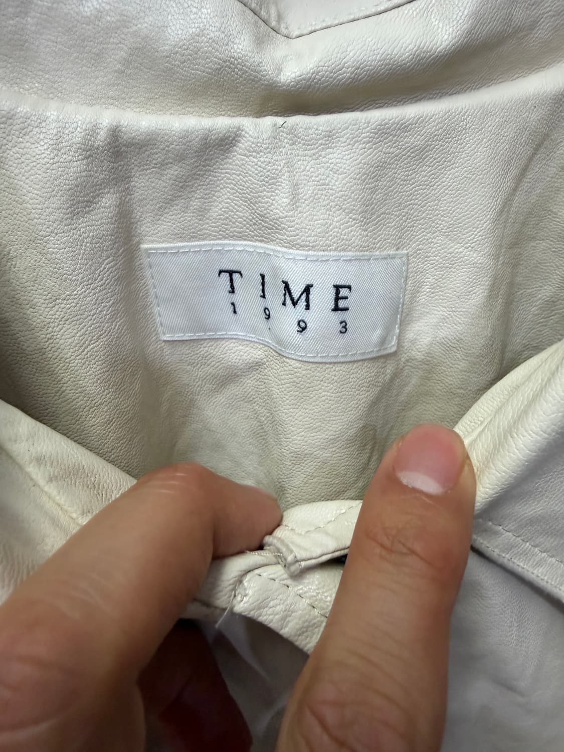 정품) TIME 타임1993 한섬 20ss 오버핏 가죽자켓 82 상품이미지6