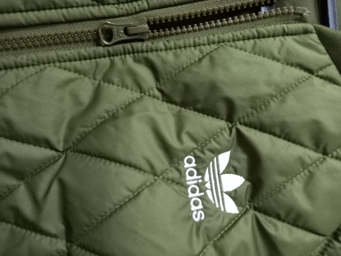 아디다스 퀄팅 카키 트랙탑 저지 져지집업 90/S 상품이미지3