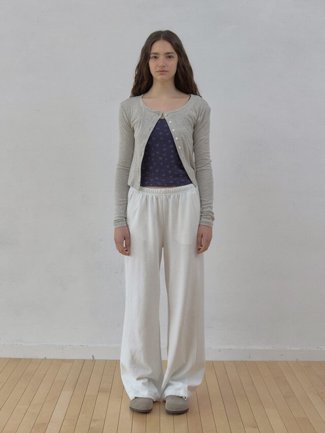 헤더먼트 serena summer cardigan 멜란지그레이 상품이미지2