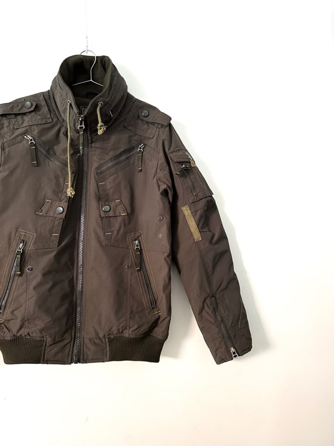 MA -1 flight high neck jacket / khaki 상품이미지4