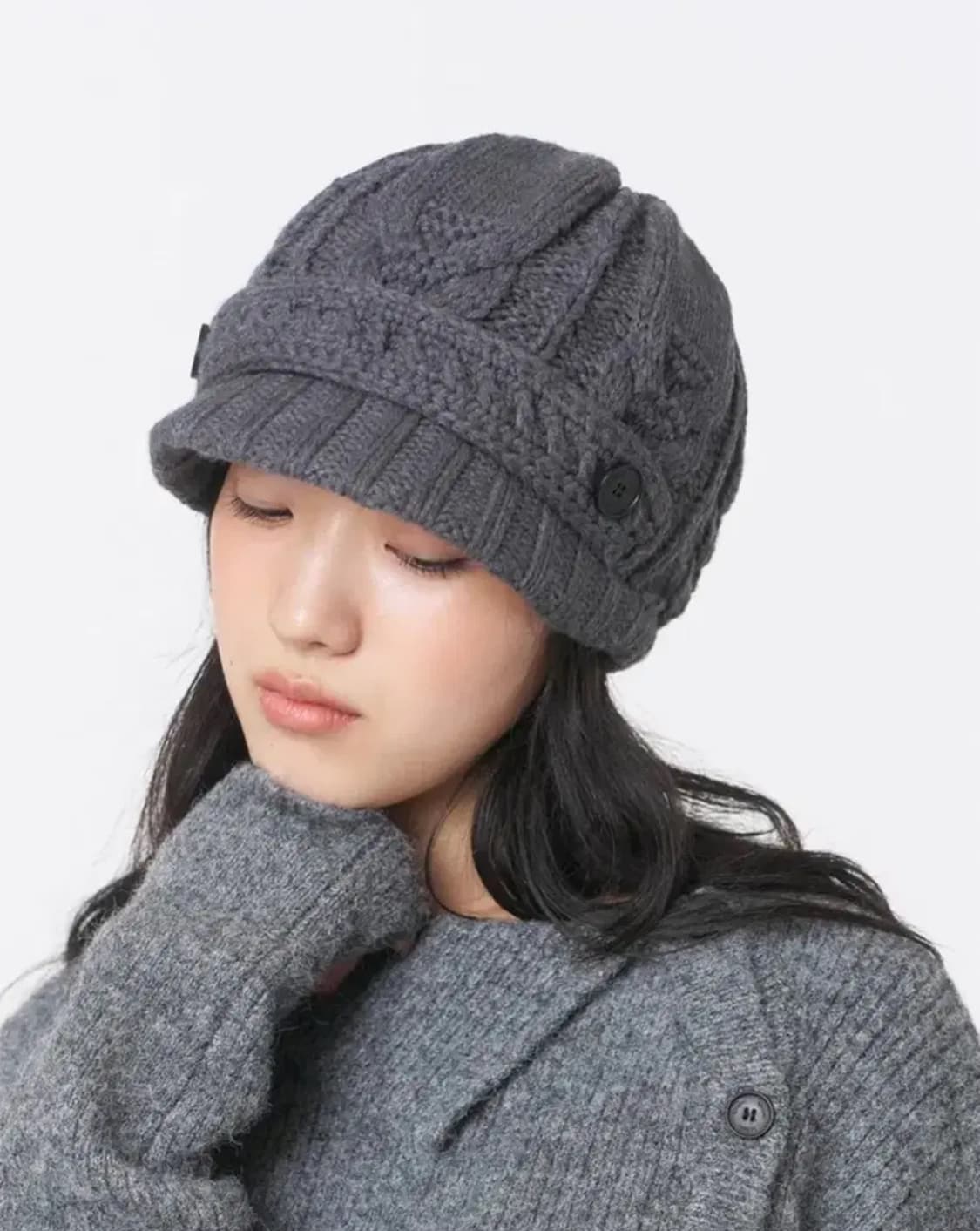 미세키서울 케이블니트 비니 상품이미지1