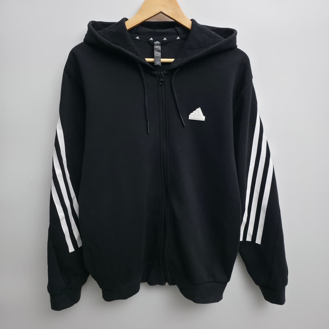 [L] 아디다스 블랙 후드집업 상품이미지1