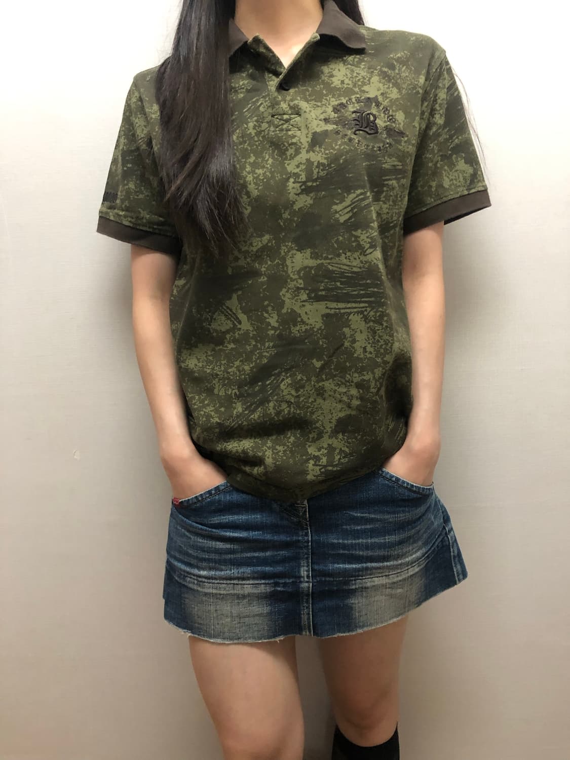 빈티지 버커루 딥 카키 티셔츠 상품이미지6