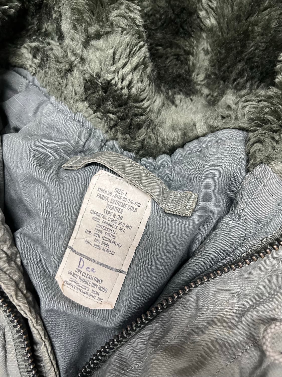 미군 오리지널 밀리터리 N3B 콜드 파카 상품이미지2