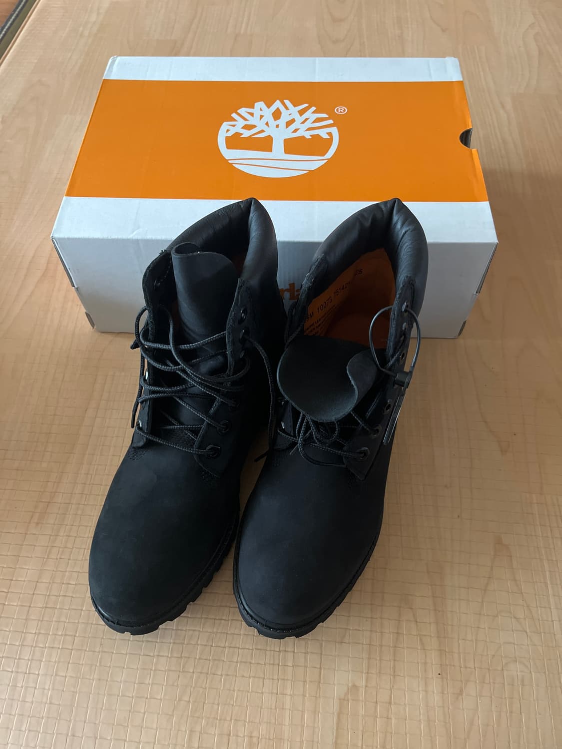 팀버랜드 프리미엄 6인치 워터프루프 부츠 블랙 누벅 - 와이드 상품이미지1