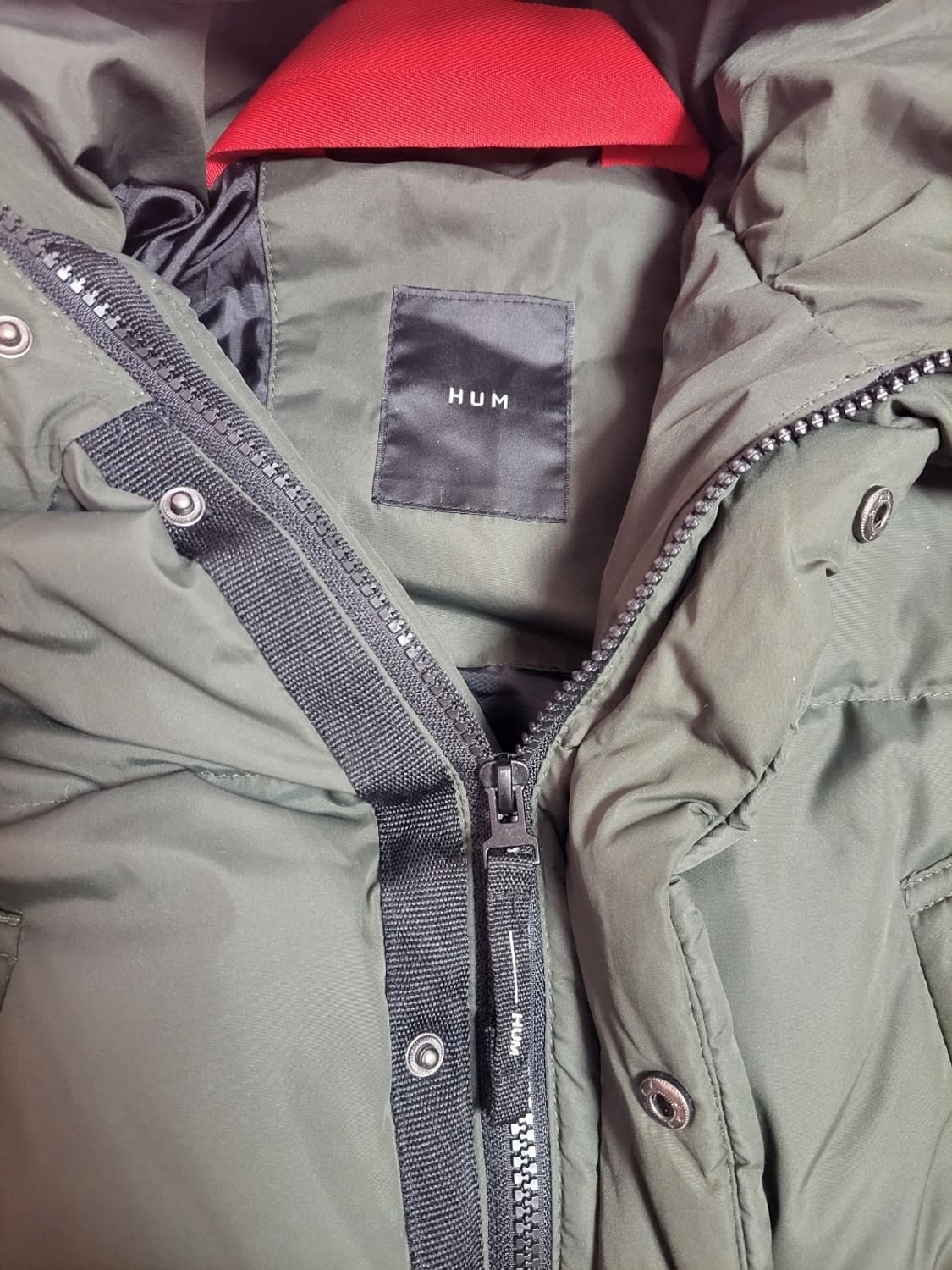 급처상태좋음!HUM 흄 오리털 롱패딩 오버사이즈 럭키슈에뜨st나이키st 상품이미지5