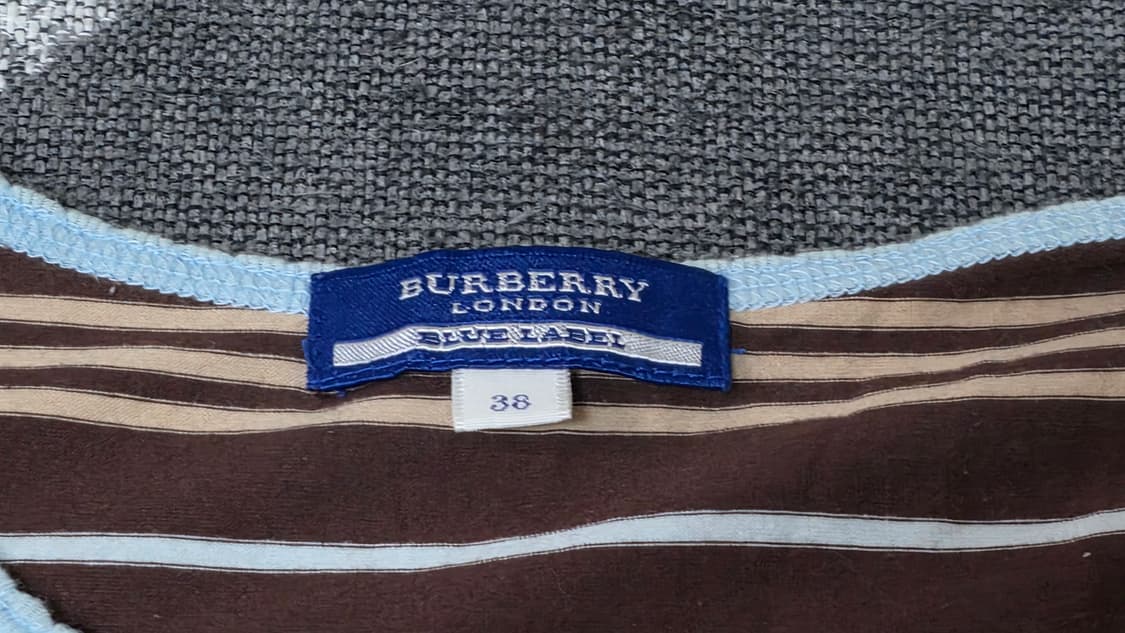 버버리 블루라벨 레이스 포인트 스트라이프 반팔 티셔츠 상품이미지4