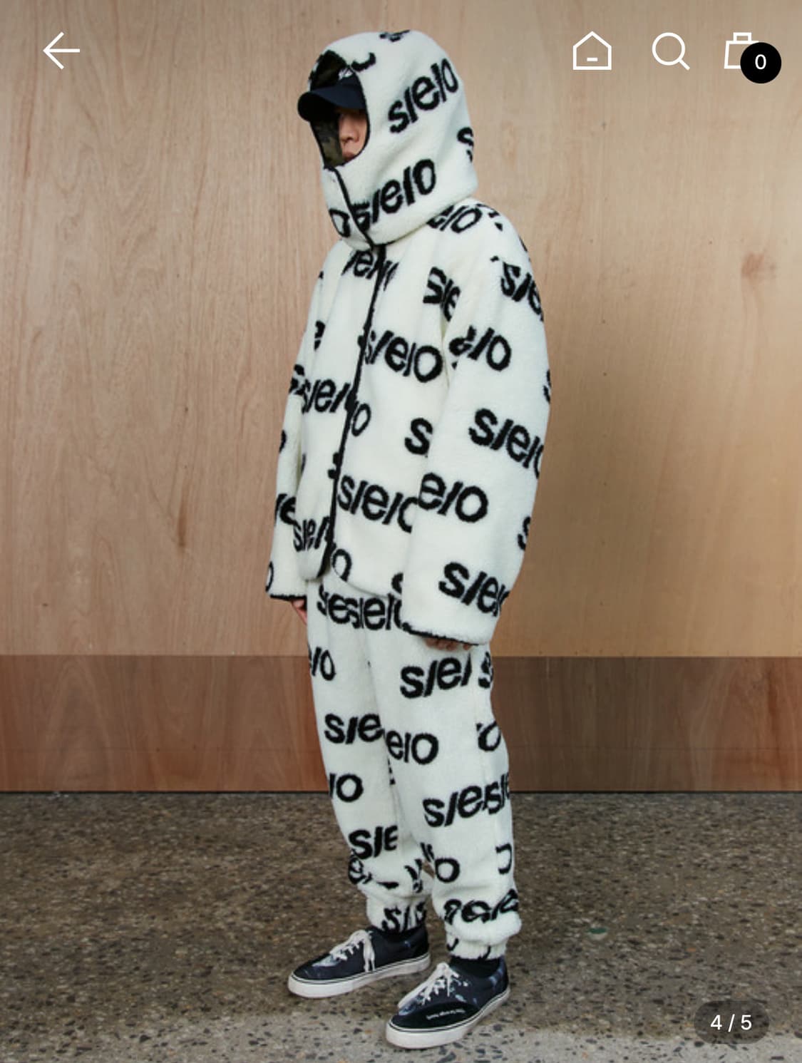 LOGO FLEECE JACKET IVORY 상품이미지1