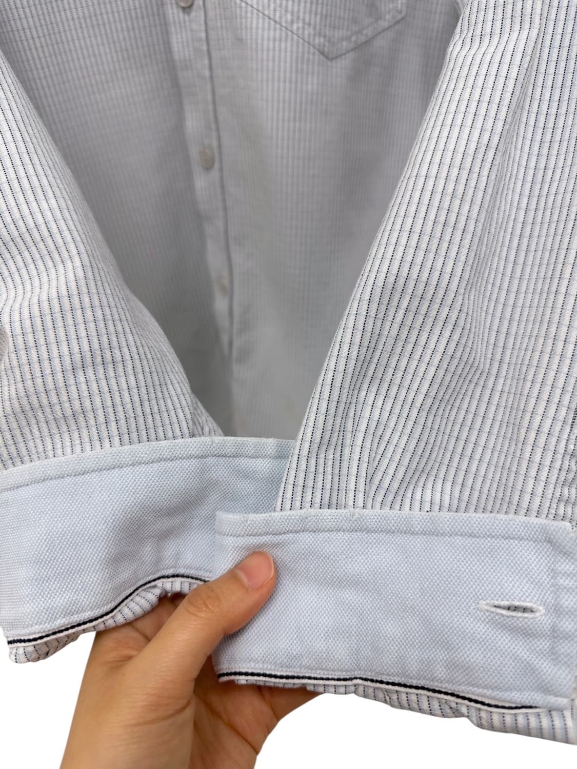 라코스테 체크셔츠 스카이블루 (M) 상품이미지7