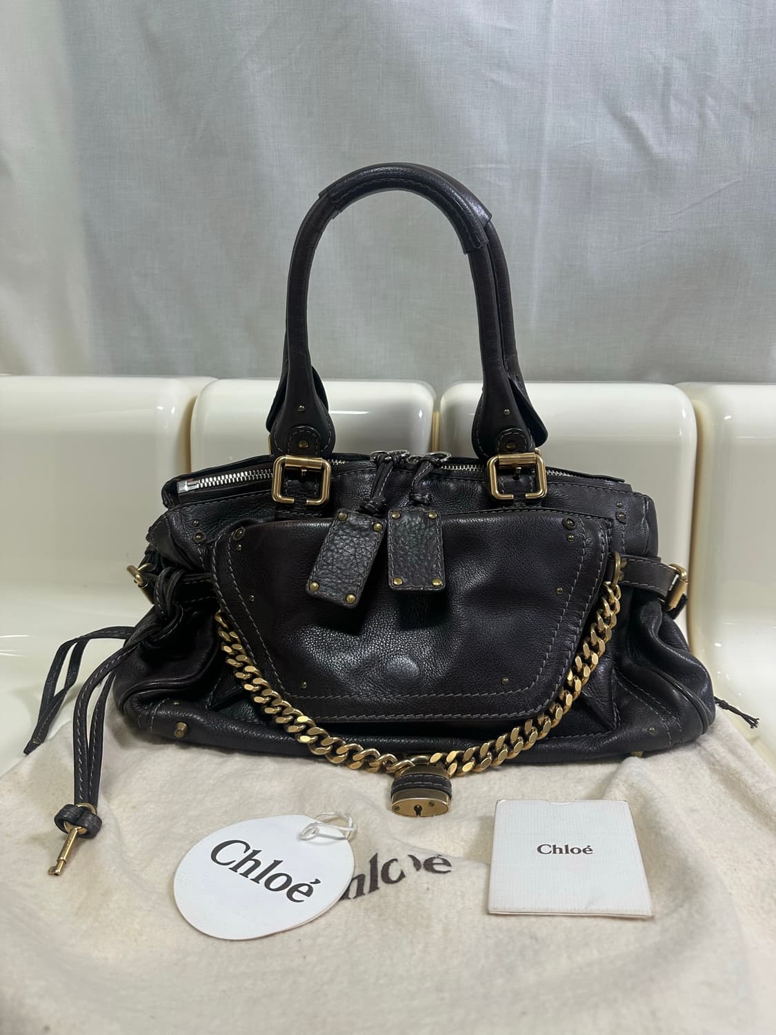 [A 정품] 끌로에 패딩턴백 다크브라운 상품이미지4