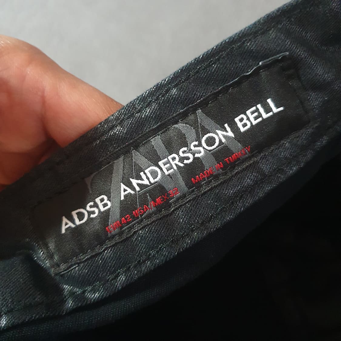 자라 앤더슨벨 컴바인드 레이어드 진 팬츠 42 블랙 상품이미지6