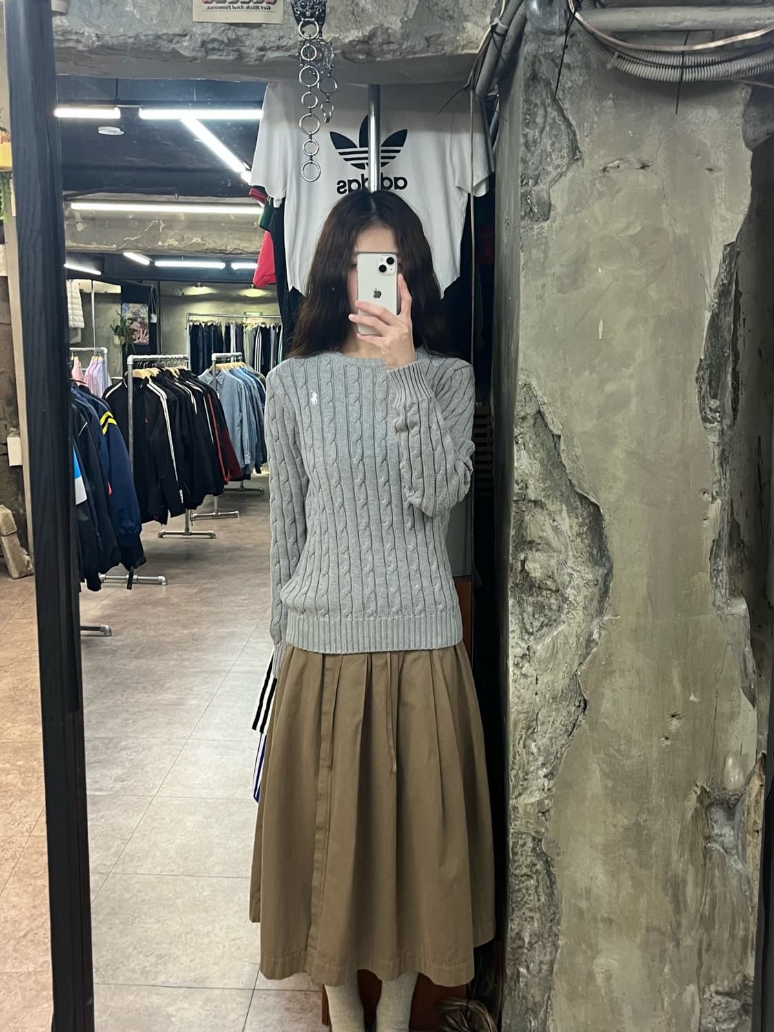 폴로 랄프로렌 꽈배기 니트 그레이 M #csz2544 상품이미지2