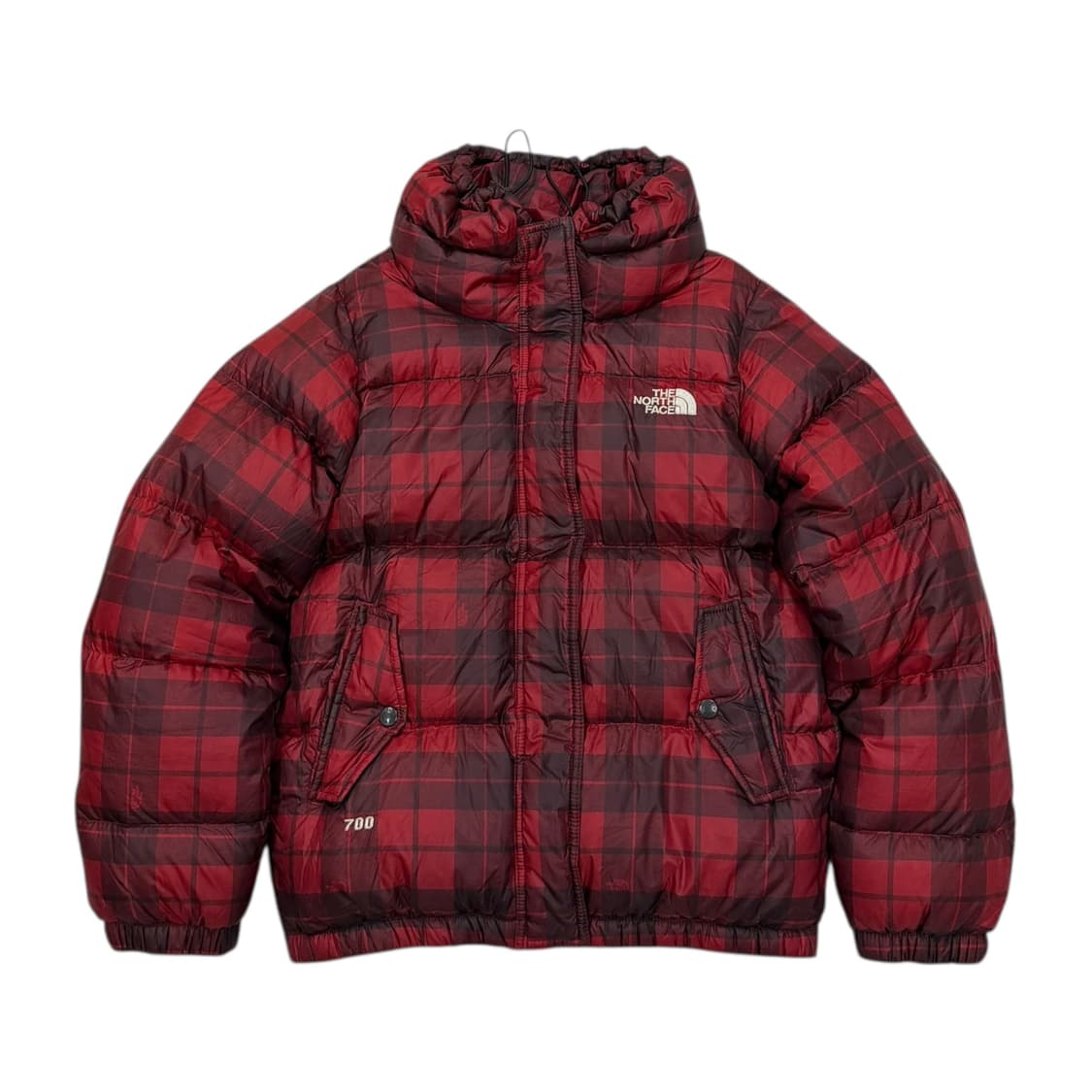 노스페이스 빈티지 모리걸 체크 700 패딩 레드 85 상품이미지1