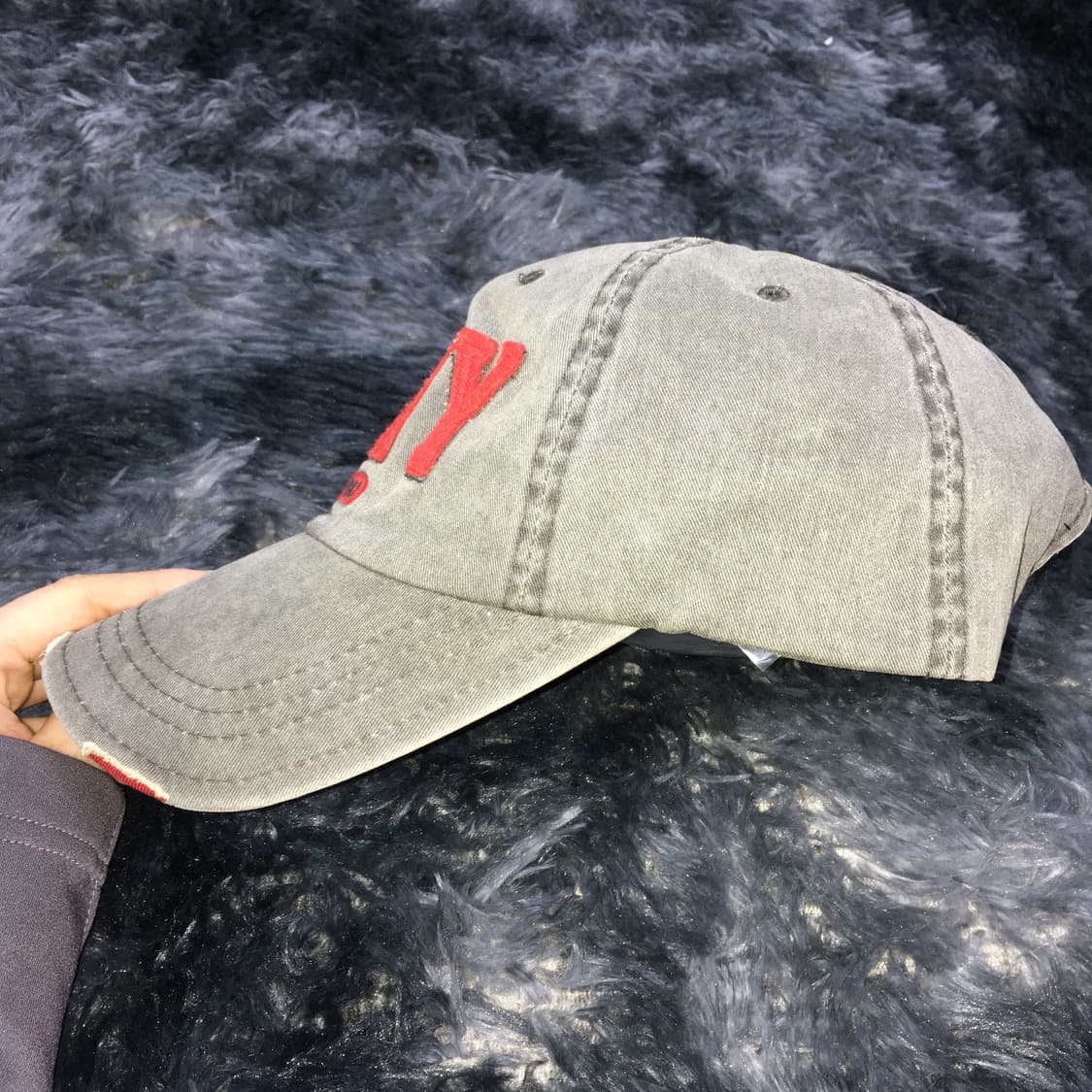 투티/0364 THRASHER 트레셔 흑청 패치 로고 빈티지 Y2K 캡 상품이미지4