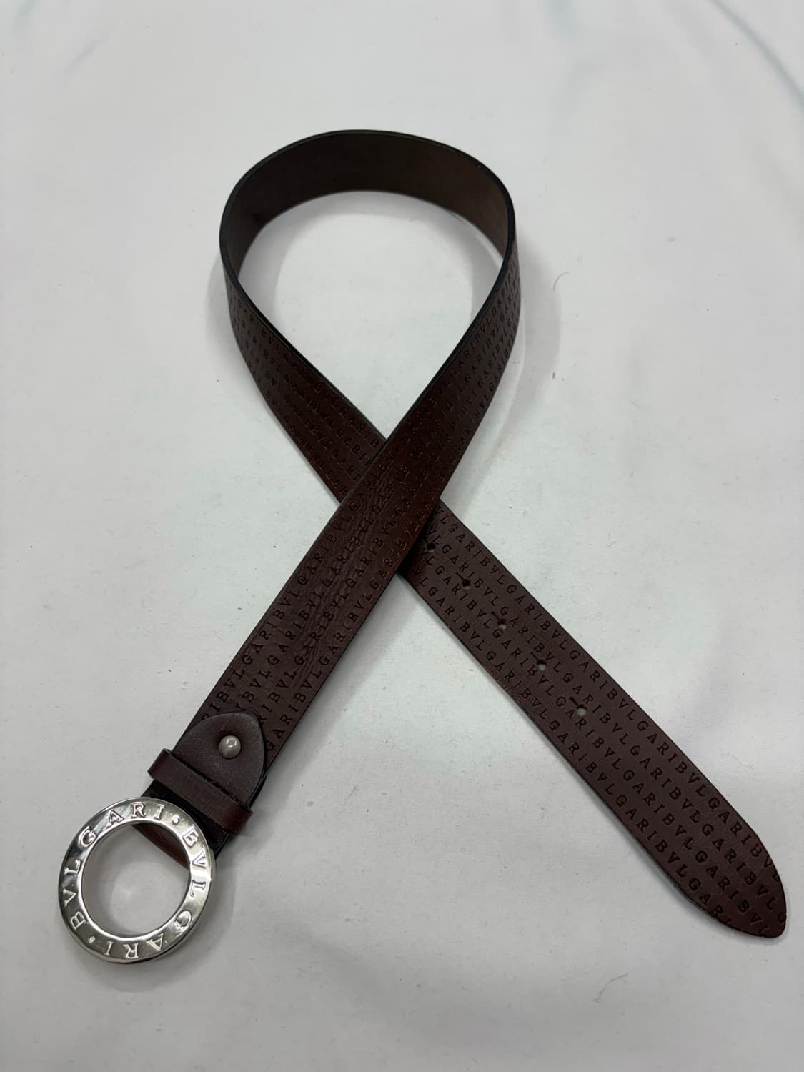 불가리 브라운 음각 버클 벨크 상품이미지4