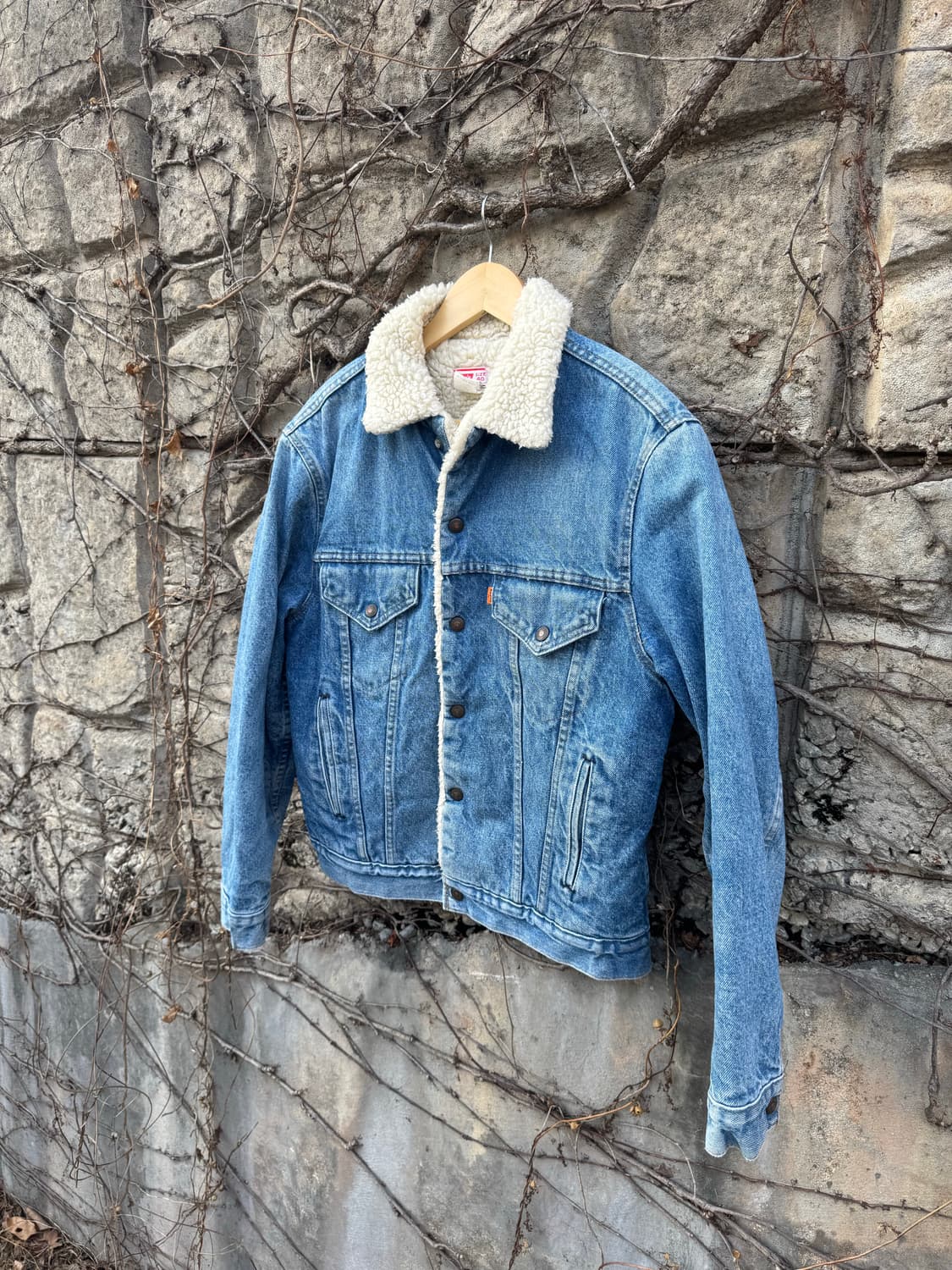 80s 리바이스 빈티지 오렌지탭 쉐르파 데님 트러커 자켓 웨스턴 상품이미지3