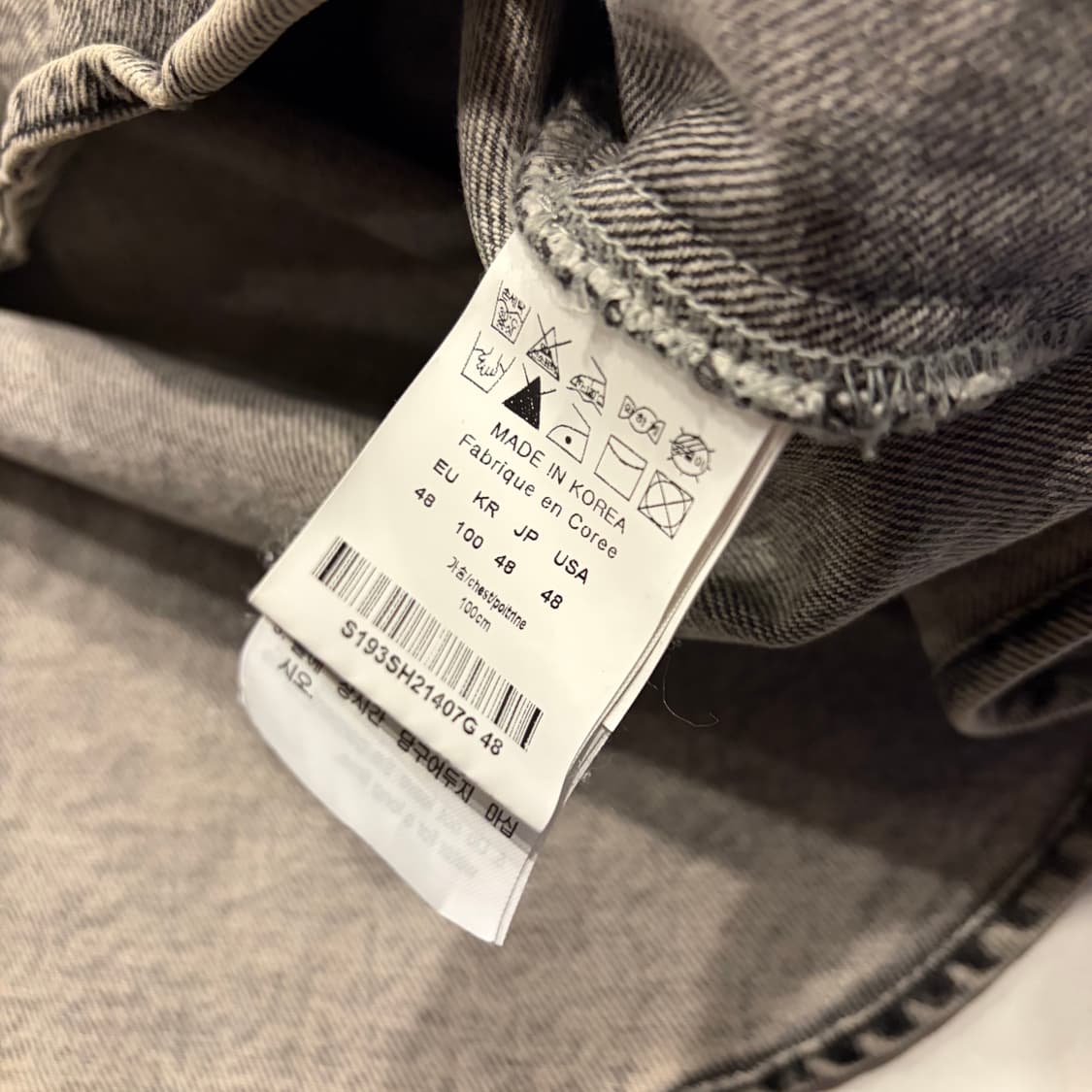 [48] 19FW 솔리드옴므 워싱 데님 셔츠 C656 상품이미지7