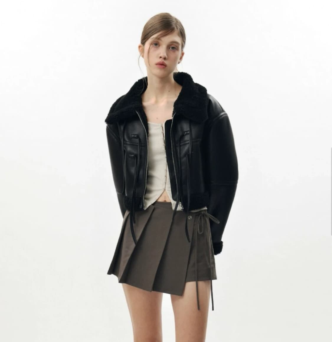 페인오어플레져 페오플 루시 무스탕 블랙 상품이미지4