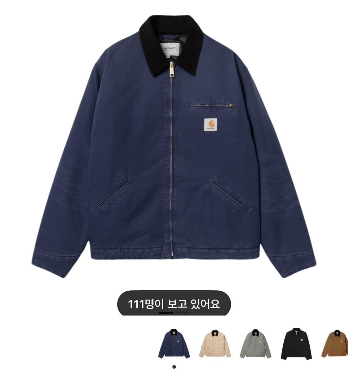 칼하트 wip og 디트로이트 자켓 네이비 상품이미지3