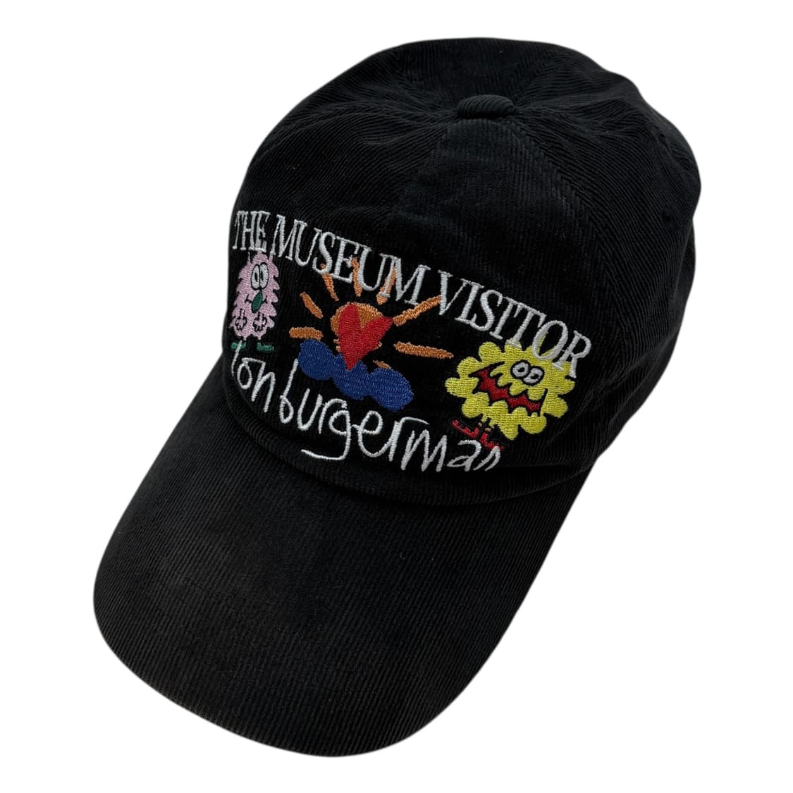 더뮤지엄비지터 x 존 버거맨 핑키 윙키 & 찰리 코듀로이 볼캡 블랙 상품이미지2