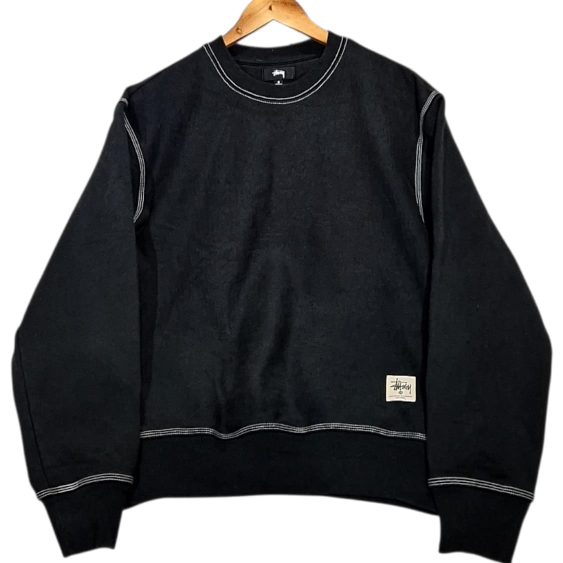 스투시 콘트라스트 스티치 맨투맨 상품이미지1