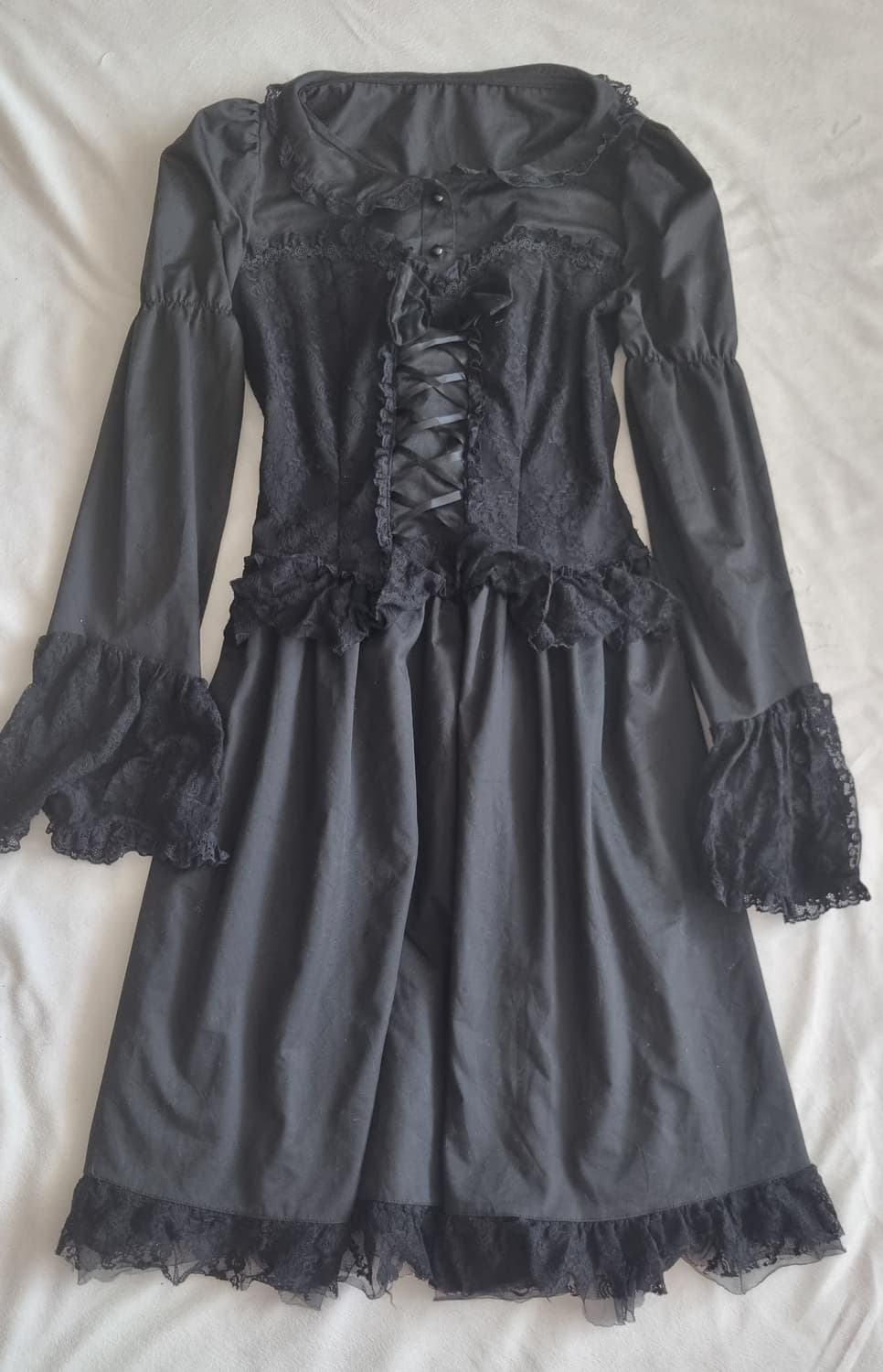 빈티지 바디라인 고스 고딕 공겜여주 원피스 상품이미지1