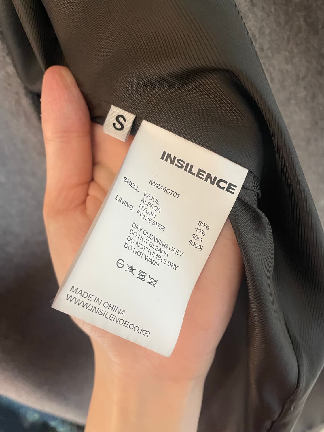 인사일런스 우먼 래글런 알파카 로브 코트 DUST BROWN 상품이미지7