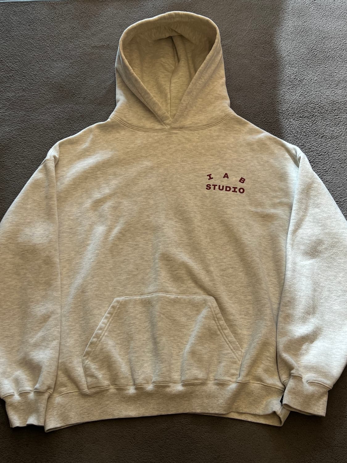 아이앱 스튜디오 오트밀 버건디 후디 처분  상품이미지1