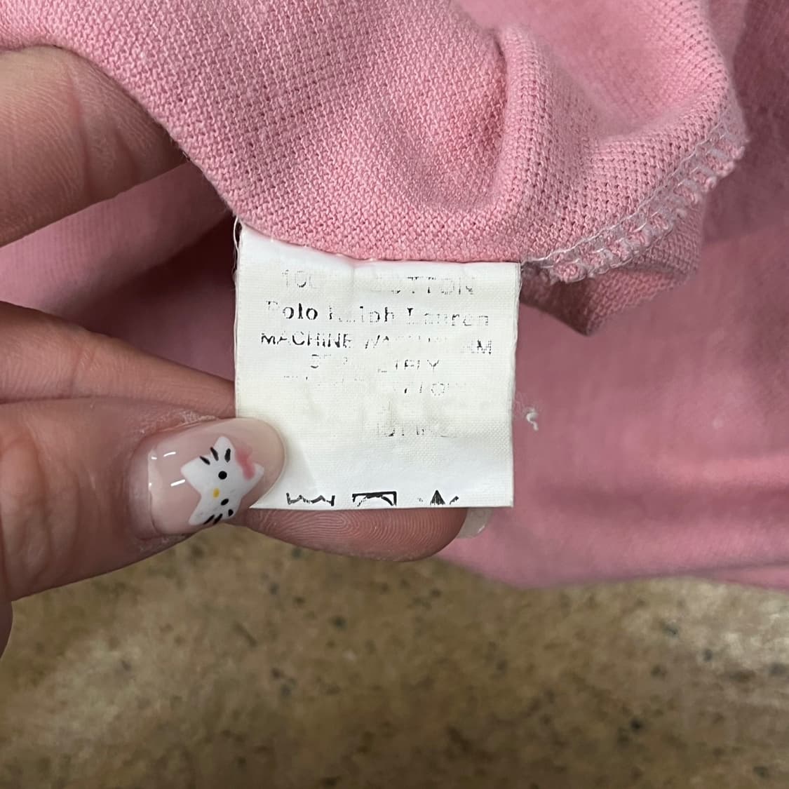폴로 랄프로렌 치프키프 딸기우유 핑크 빅포니 카라 반팔 티 상품이미지6