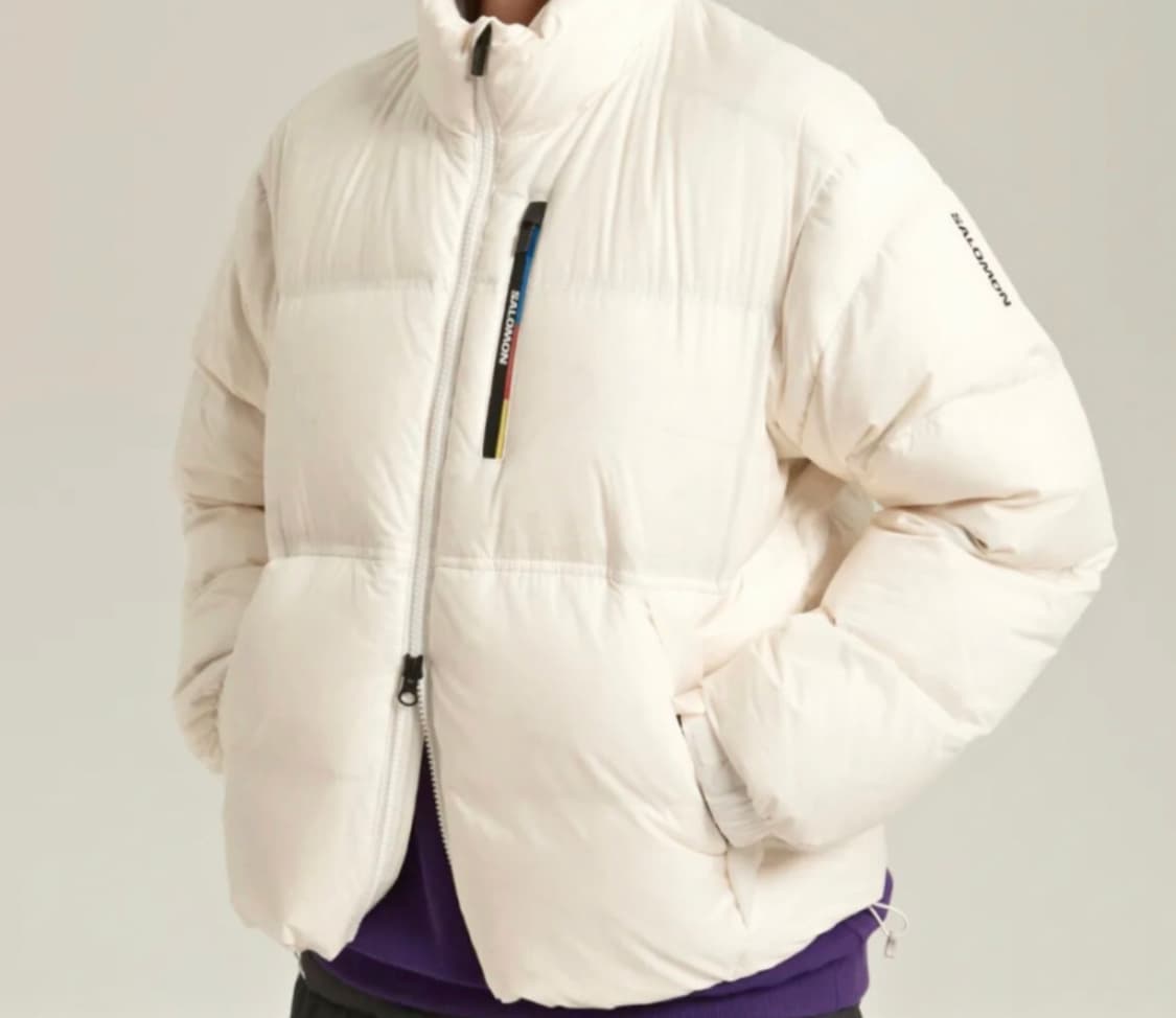 24년도 살로몬 컨투어 크롭 패딩 여성용 블랙s사이즈 상품이미지5