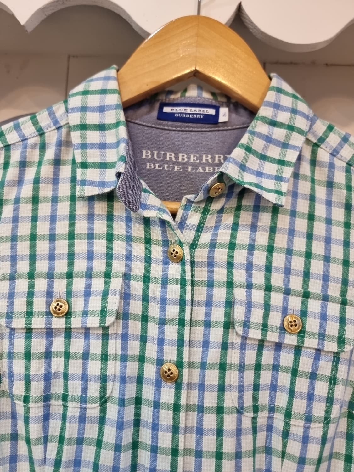 일본 Burberry Blue Label 체크 셔츠 원피스 상품이미지2