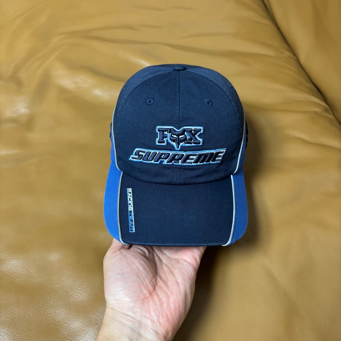 Supreme 슈프림 폭스 6패널 볼캡 모자 Fox Washed Navy 상품이미지2