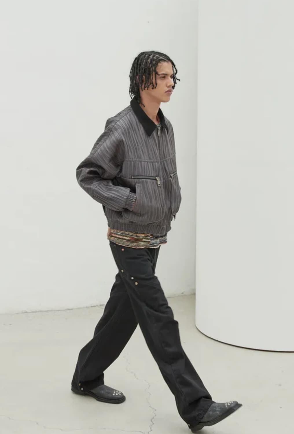 앤더슨벨 오르테가 봄버 재킷 awa386m(CHARCOAL) 상품이미지5