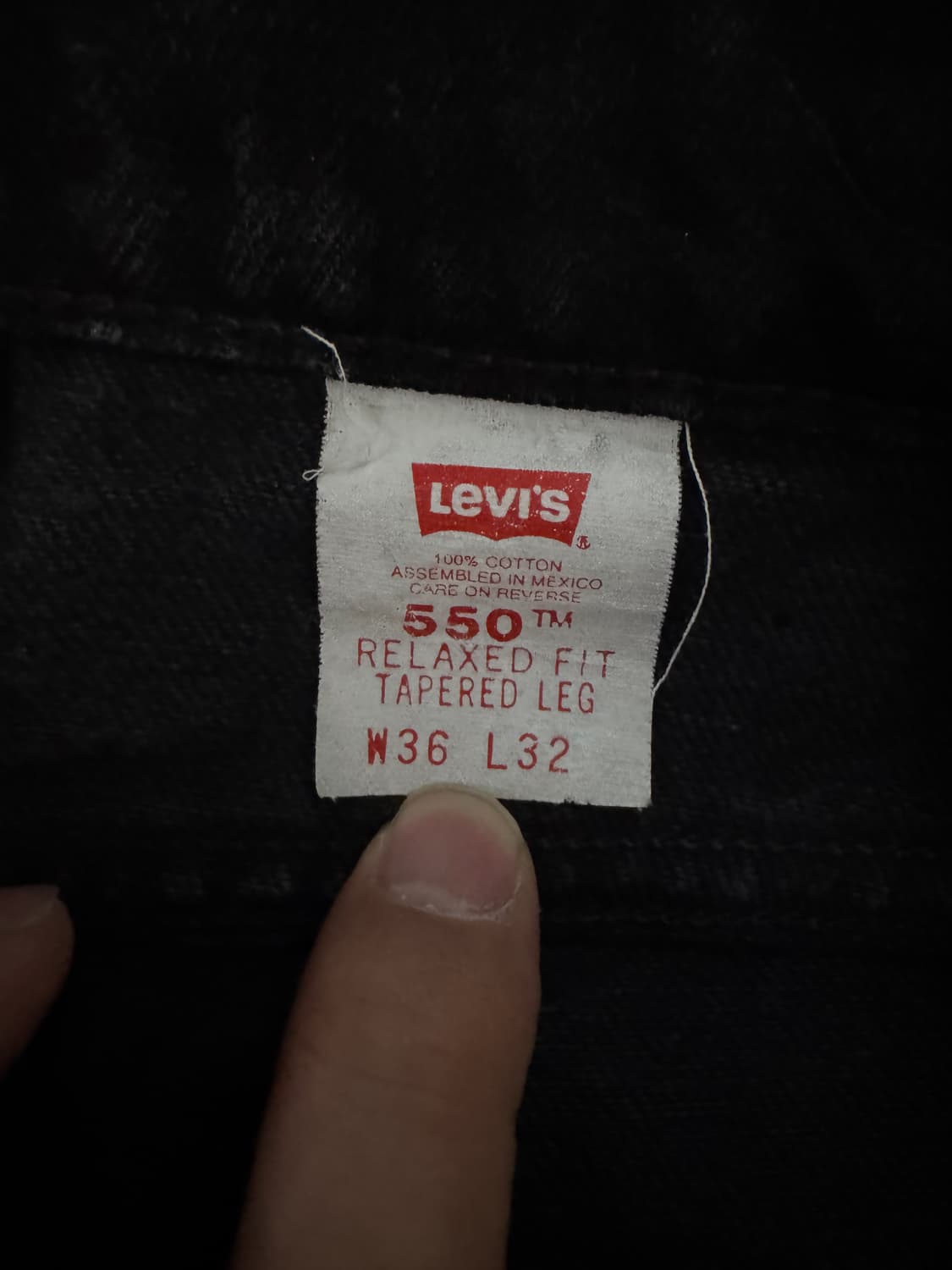 [오렌지탭] 90s 리바이스 550 블랙진 흑청 (36x32) 상품이미지3