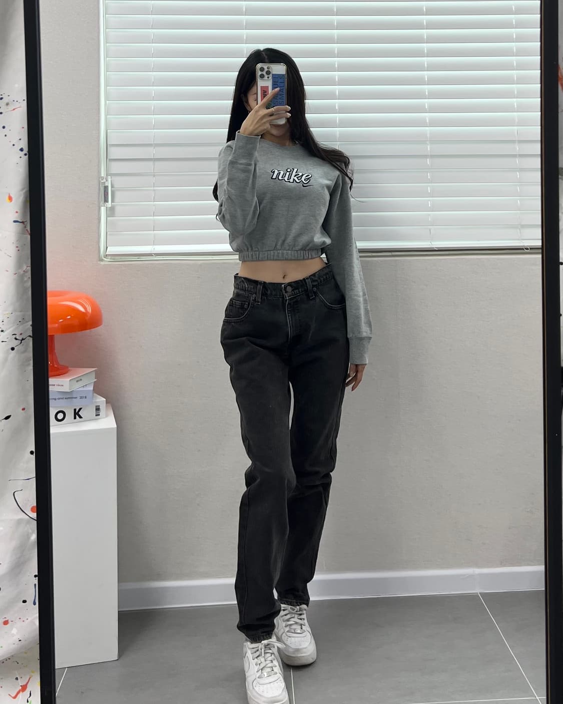 (WOMEN)나이키 크롭 맨투맨-M1866 상품이미지6