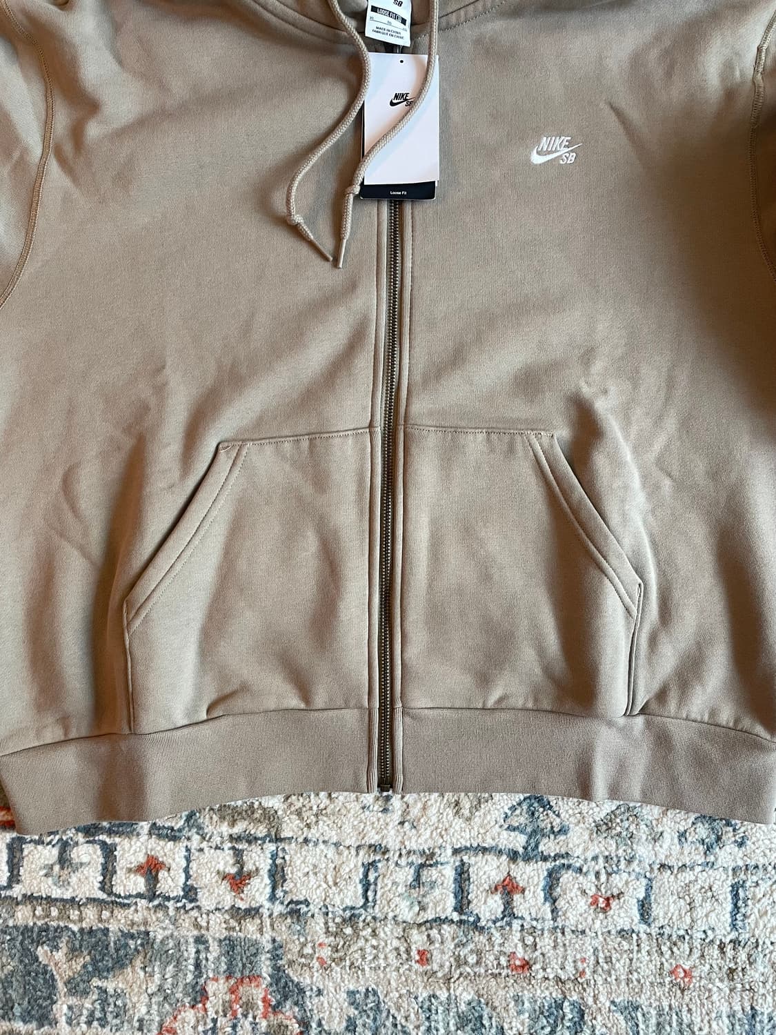 나이키 SB 풀 집 플리스 스케이트보딩 후드(새제품. XL) 상품이미지5