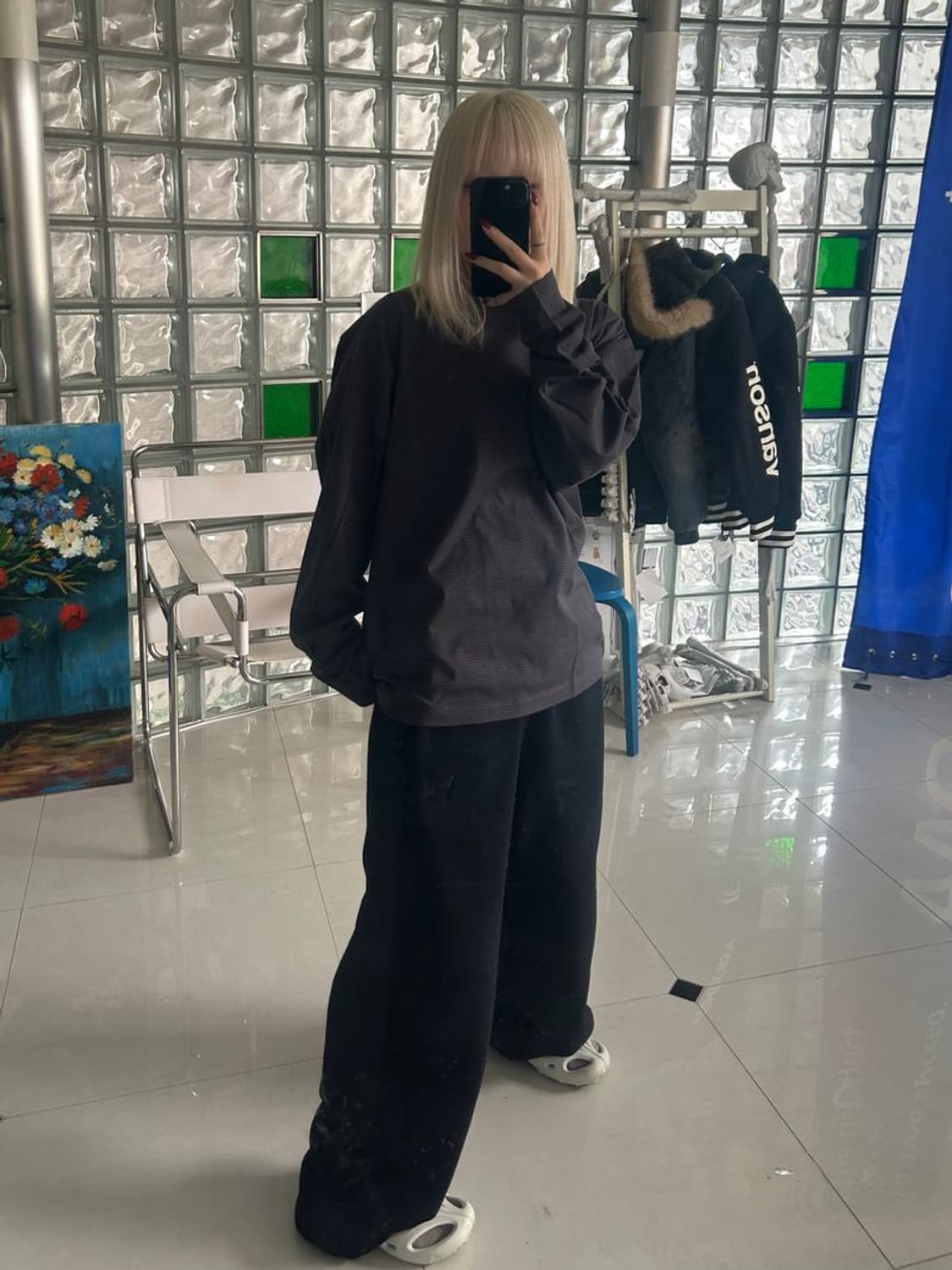 CREW NECK LS TEE 크루넥 긴팔 티셔츠 상품이미지2