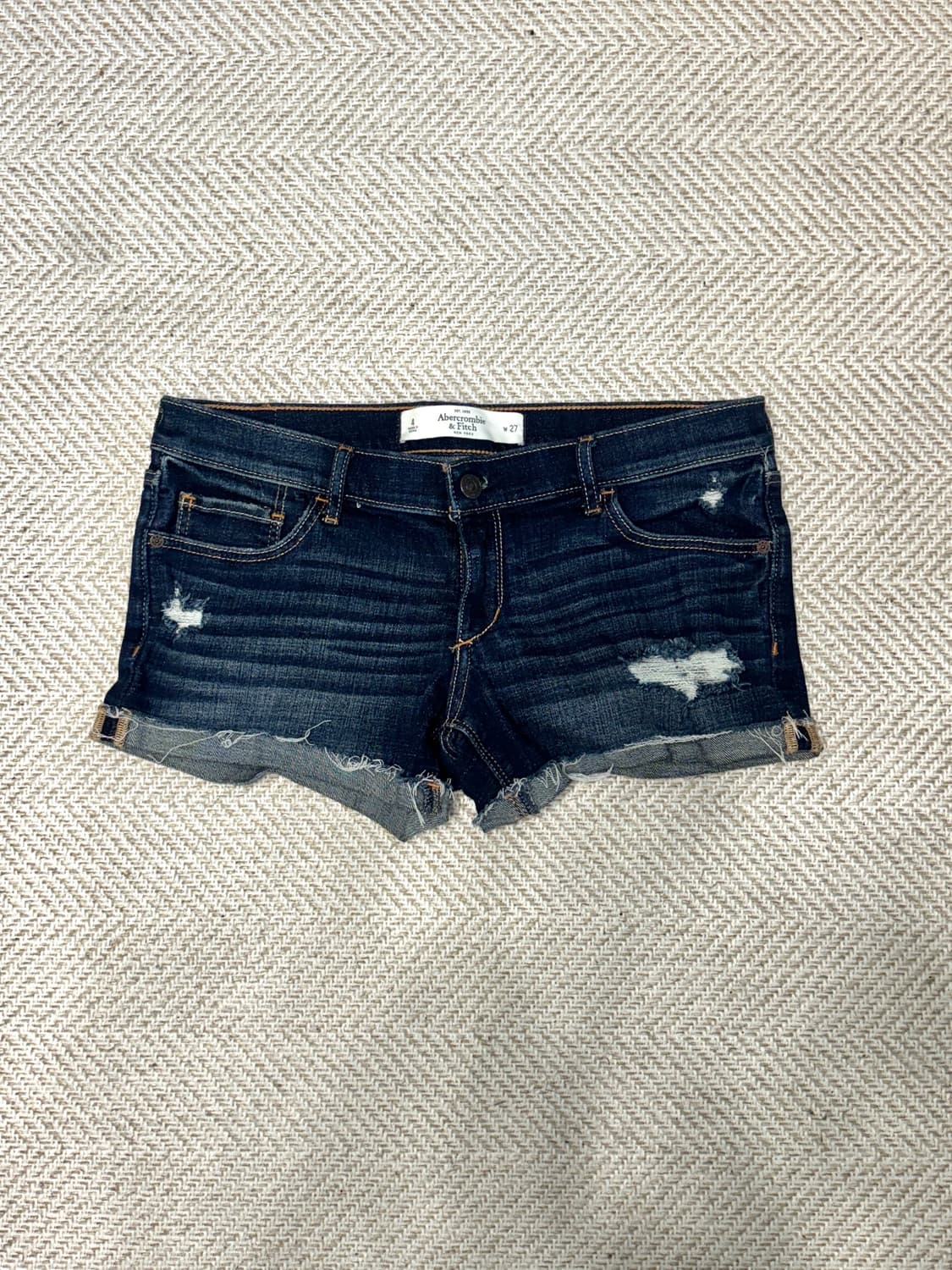 아베크롬비 진청 로우라이즈 숏팬츠 상품이미지1