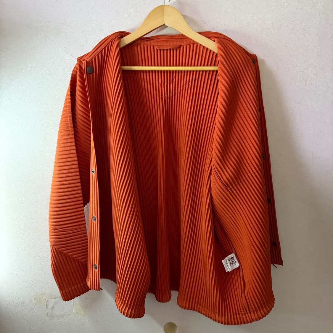 이세이미야케 옴므플리세 오버사이즈 플리츠 자켓 오렌지 2(프리) 상품이미지6