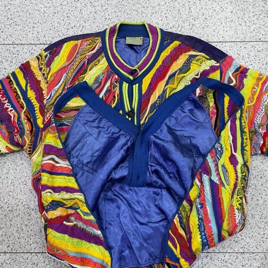 90's 쿠지 리워크 롱 가디건 (2XL) 상품이미지4