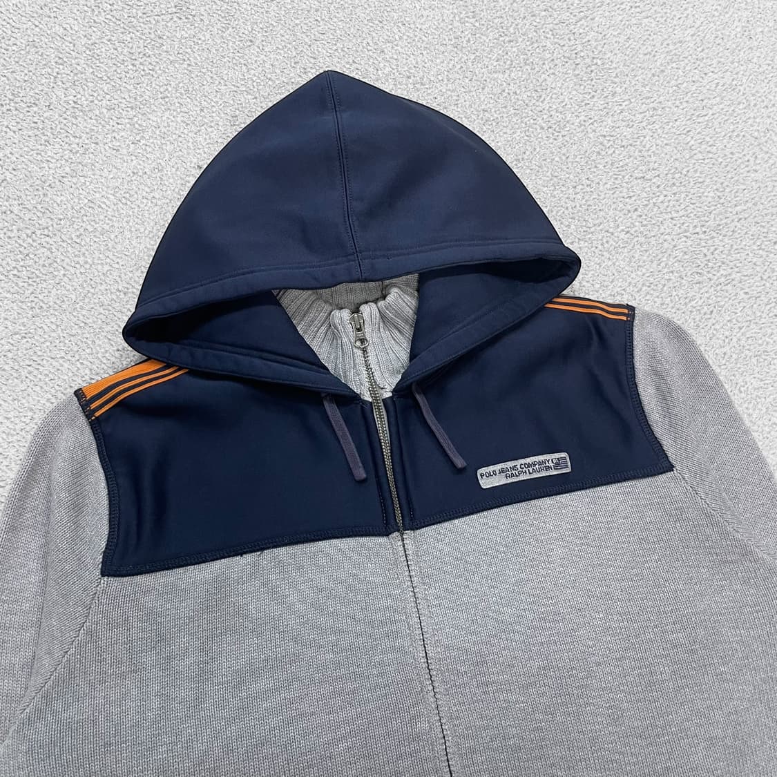 폴로 진스 컴퍼니 니트 후드집업 그레이 네이비 상품이미지2