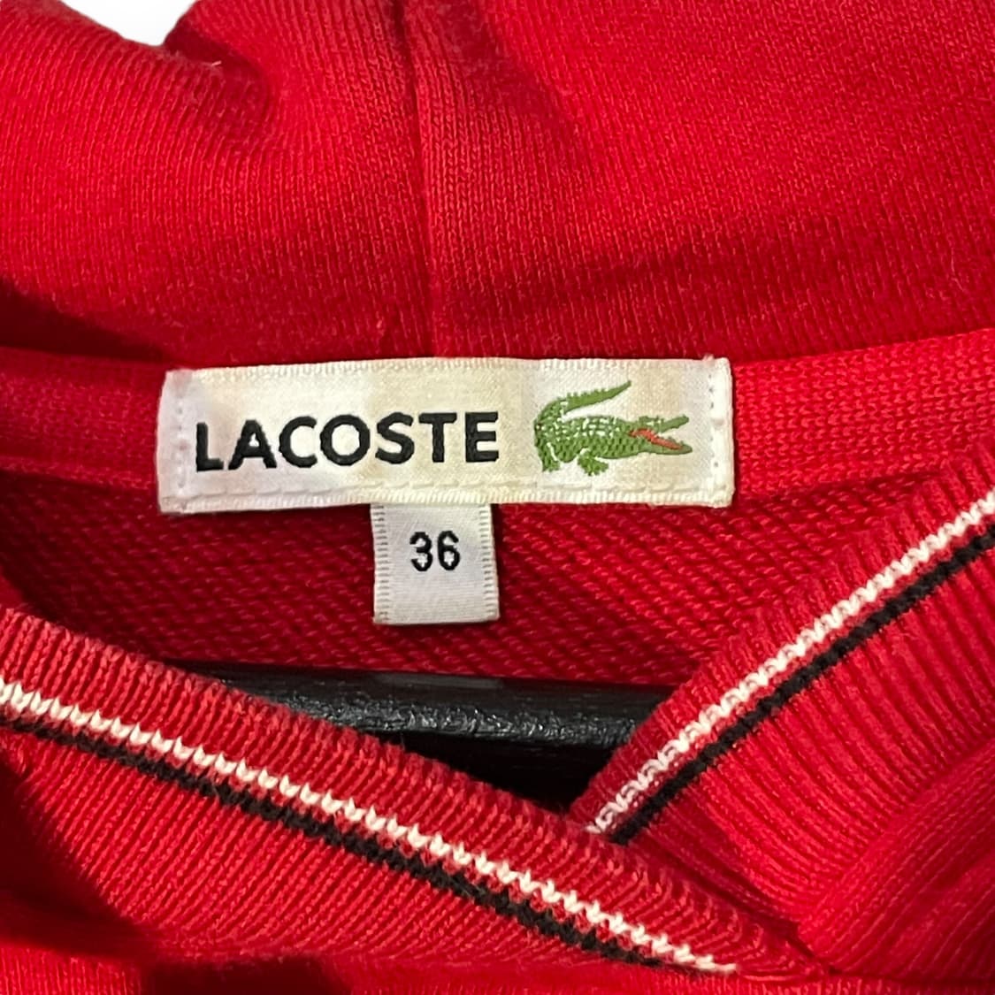 라코스테 레드 후드티 상품이미지5