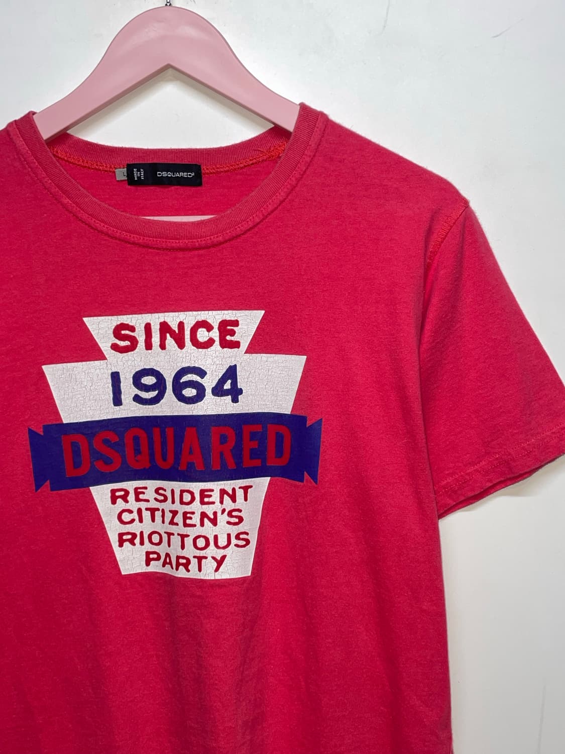 디스퀘어드2 1964 반팔 티셔츠 레드 상품이미지3