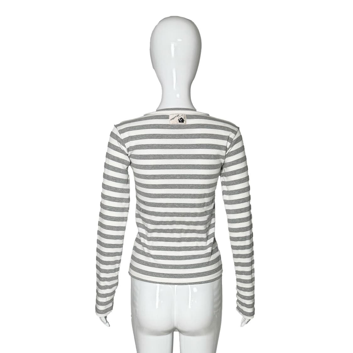 Heart Tee, 그레이 스트라이프 티셔츠 상품이미지3