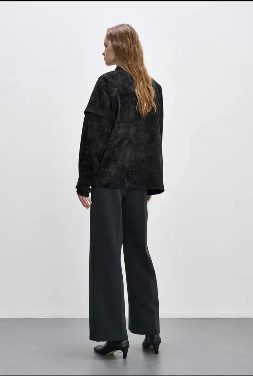 시스템 오버사이즈 벨벳 슬릿 셔츠 (55) 24SS 상품이미지2