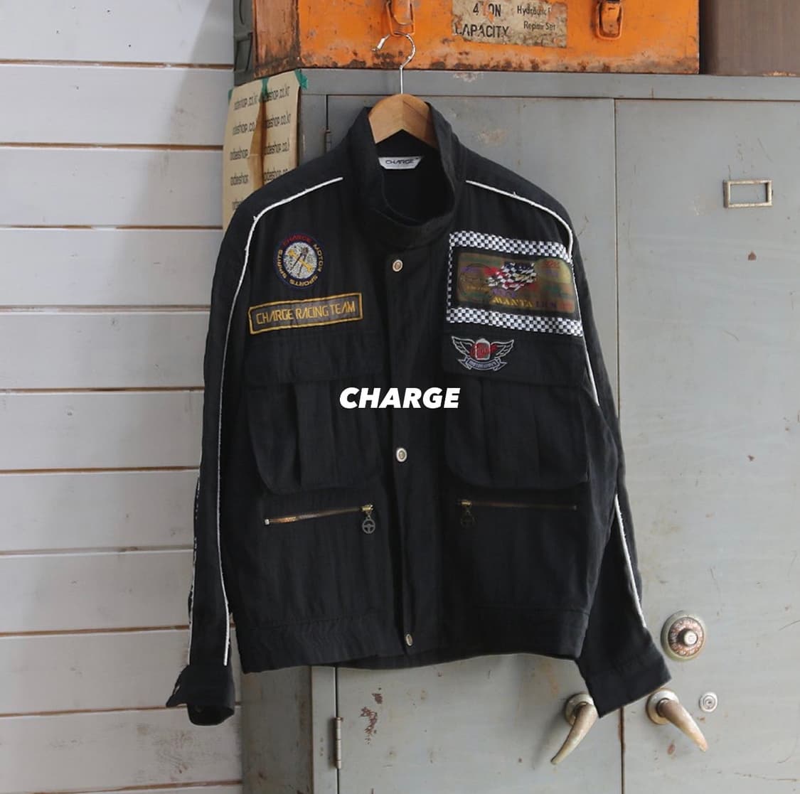 (착용컷) CHARGE 모터 스포츠 자켓 (남성용 M) 상품이미지1